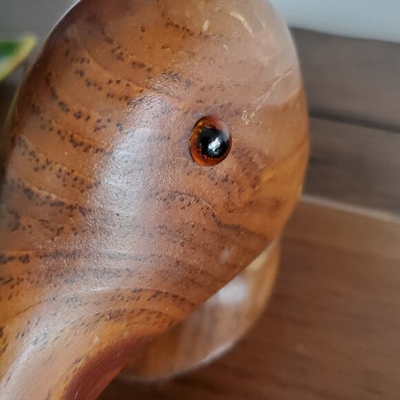 Vintage EdgeComb Solid Wood Carved 4 Mallard Ducks Head-Shaped Hat & Coat Rack - Picture 3 of 11